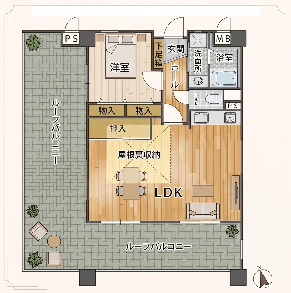 1LDK apartment in Higashi Ward, Fukuoka - Photo 1