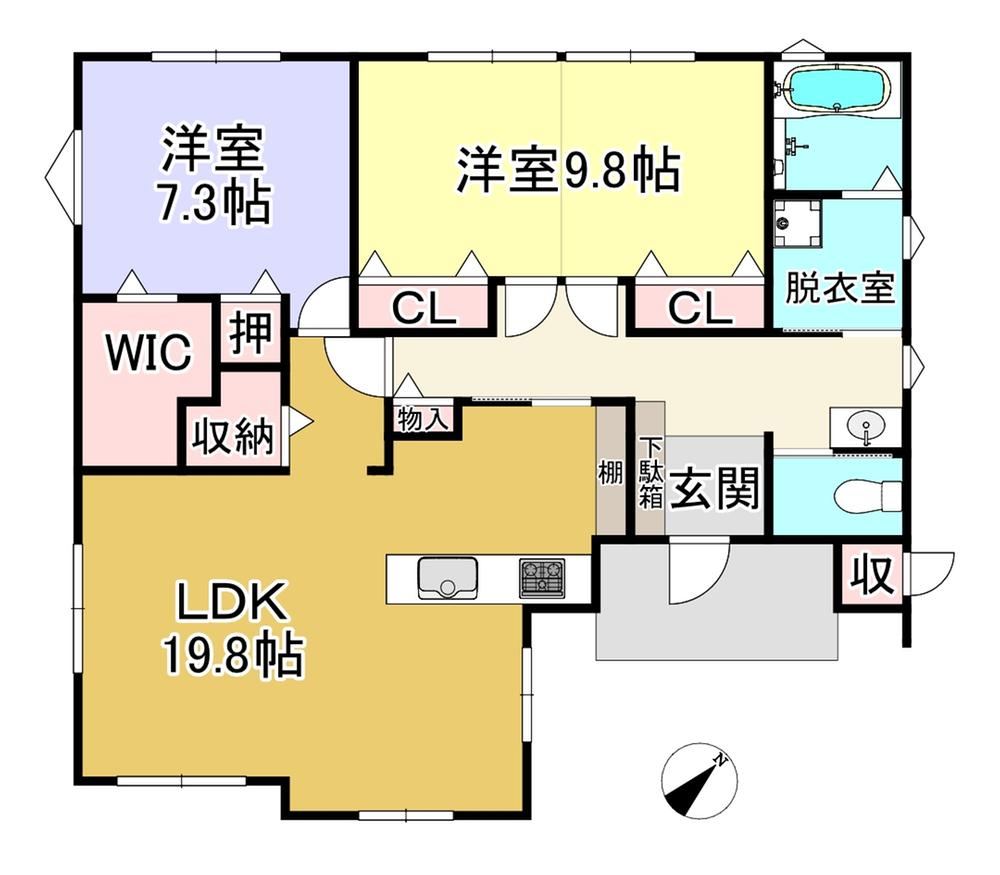 2LDK house in Okagaki, Onga District, Fukuoka - Photo 1