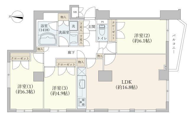 3LDK apartment in Edogawa Ward, Tokyo - Photo 1