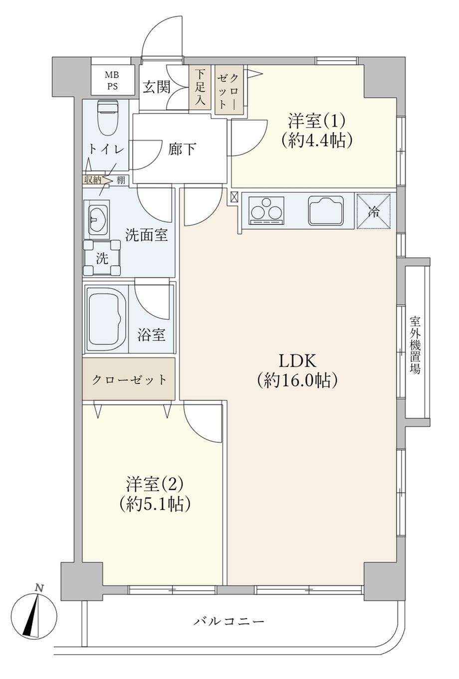 2LDK apartment in Nakano Ward, Tokyo - Photo 1