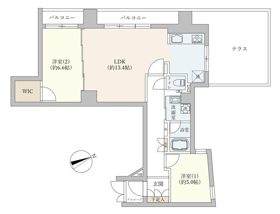 2LDK apartment in Nakano Ward, Tokyo - Photo 1