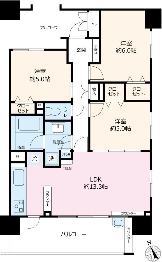 3LDK apartment in Arakawa Ward, Tokyo - Photo 1