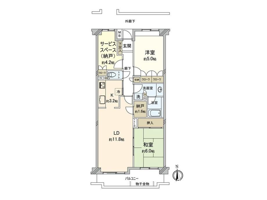2LDK+S apartment in Asao Ward, Kawasaki, Kanagawa - Photo 1
