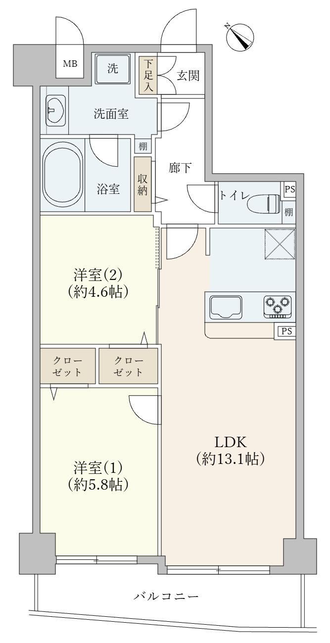 2LDK apartment in Toshima Ward, Tokyo - Photo 1
