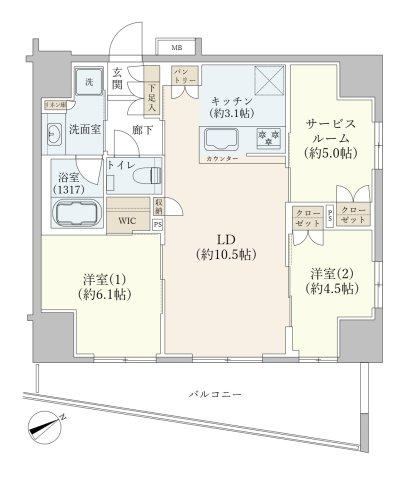 2LDK+S apartment in Taito Ward, Tokyo - Photo 1