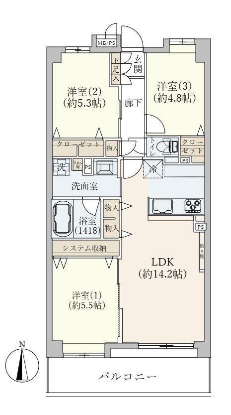3LDK apartment in Kita Ward, Tokyo - Photo 1