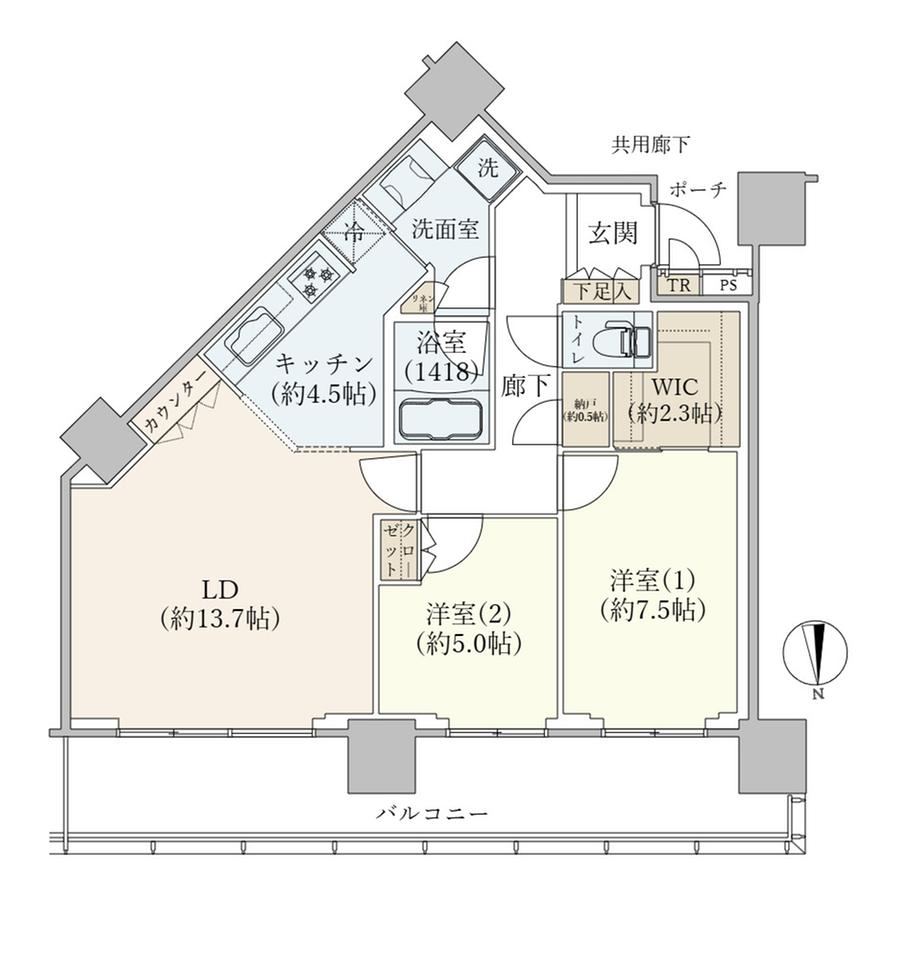 2LDK apartment in Minato Ward, Tokyo - Photo 1