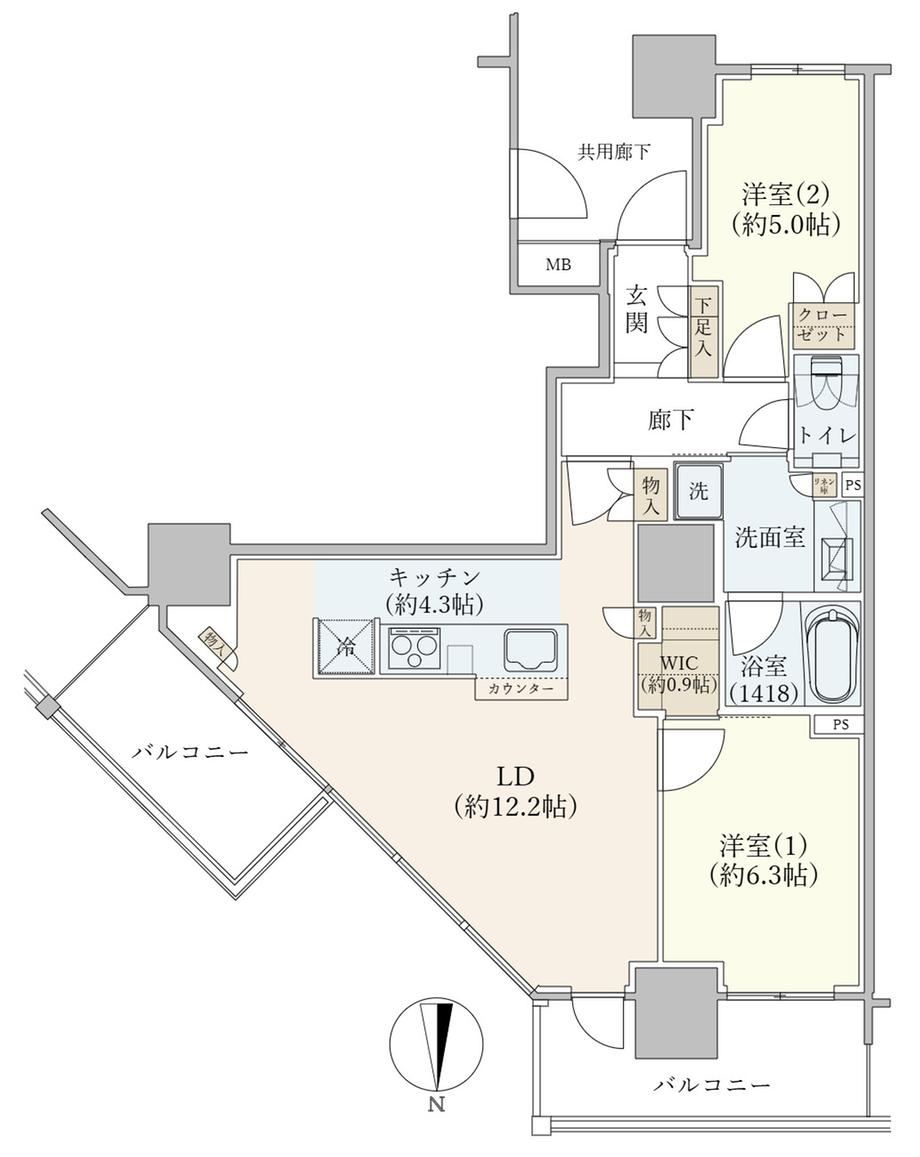 2LDK apartment in Shinagawa Ward, Tokyo - Photo 1