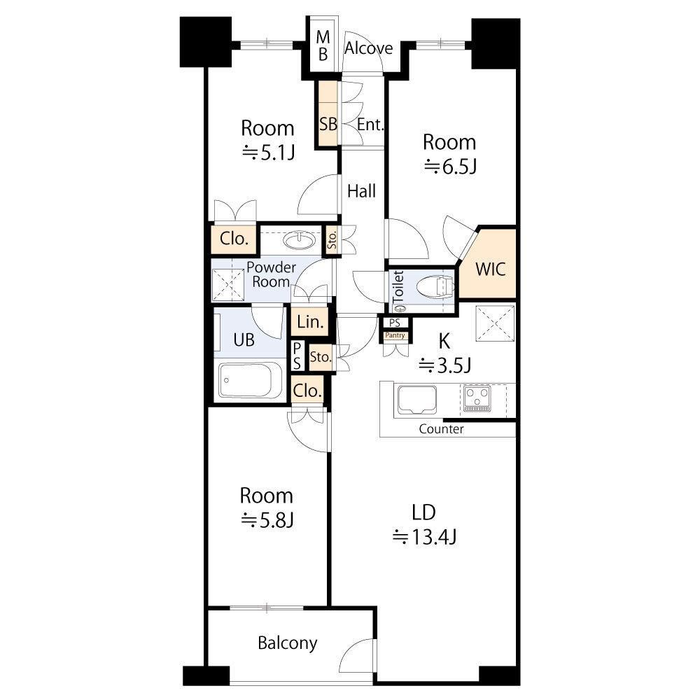 3LDK apartment in Kita Ward, Tokyo - Photo 1