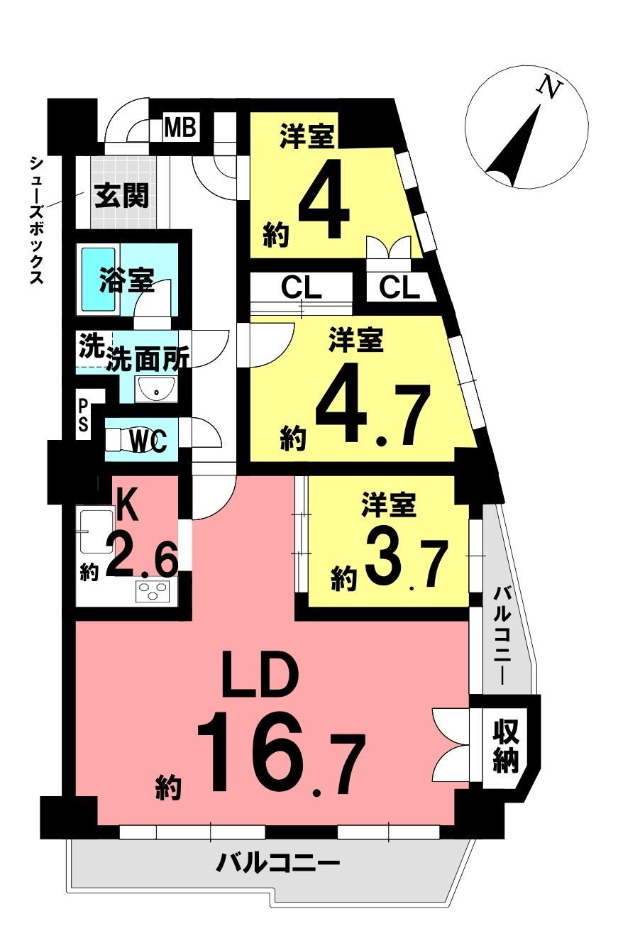 3LDK apartment in Tempaku Ward, Nagoya, Aichi - Photo 1
