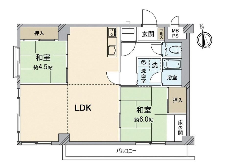 2LDK apartment in Kita Ward, Osaka - Photo 1