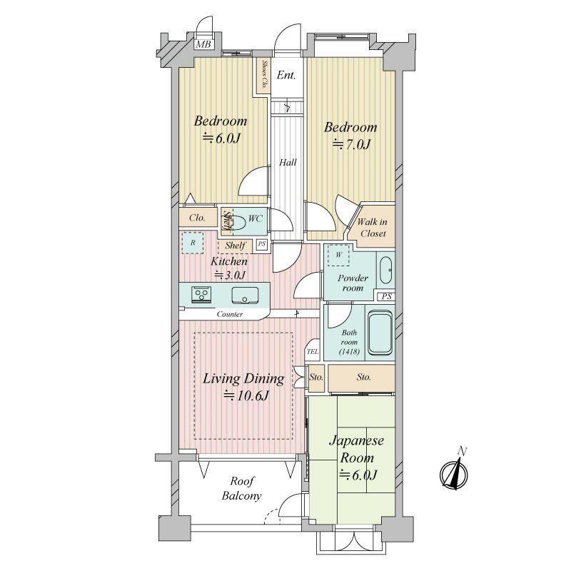 3LDK apartment in Saiwai Ward, Kawasaki, Kanagawa - Photo 1
