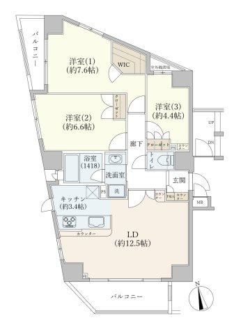 3LDK apartment in Shinjuku Ward, Tokyo - Photo 1