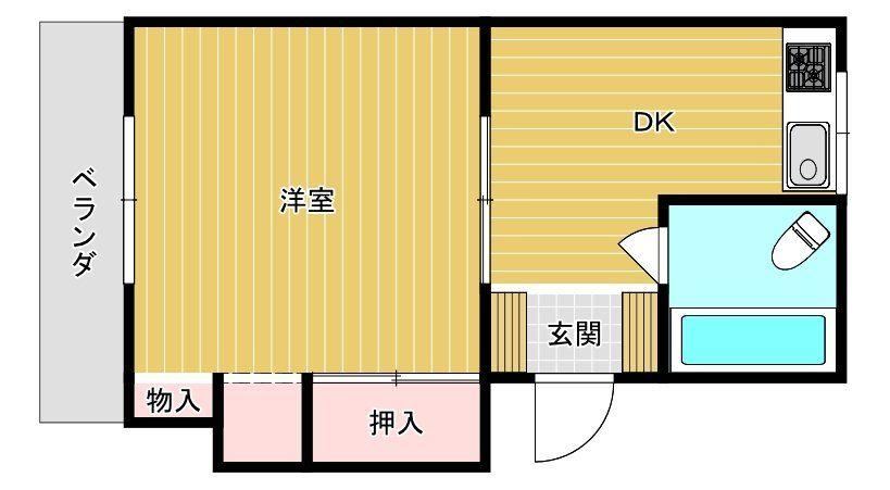 1DK apartment in Hofu, Yamaguchi - Photo 1