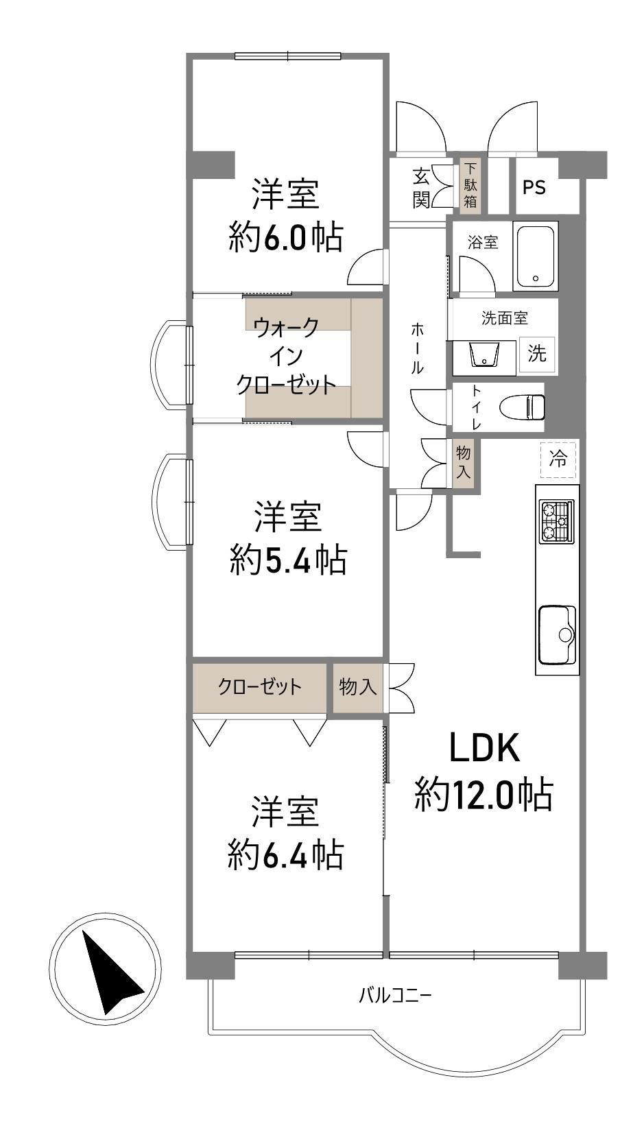3LDK apartment in Asahi Ward, Osaka - Photo 1