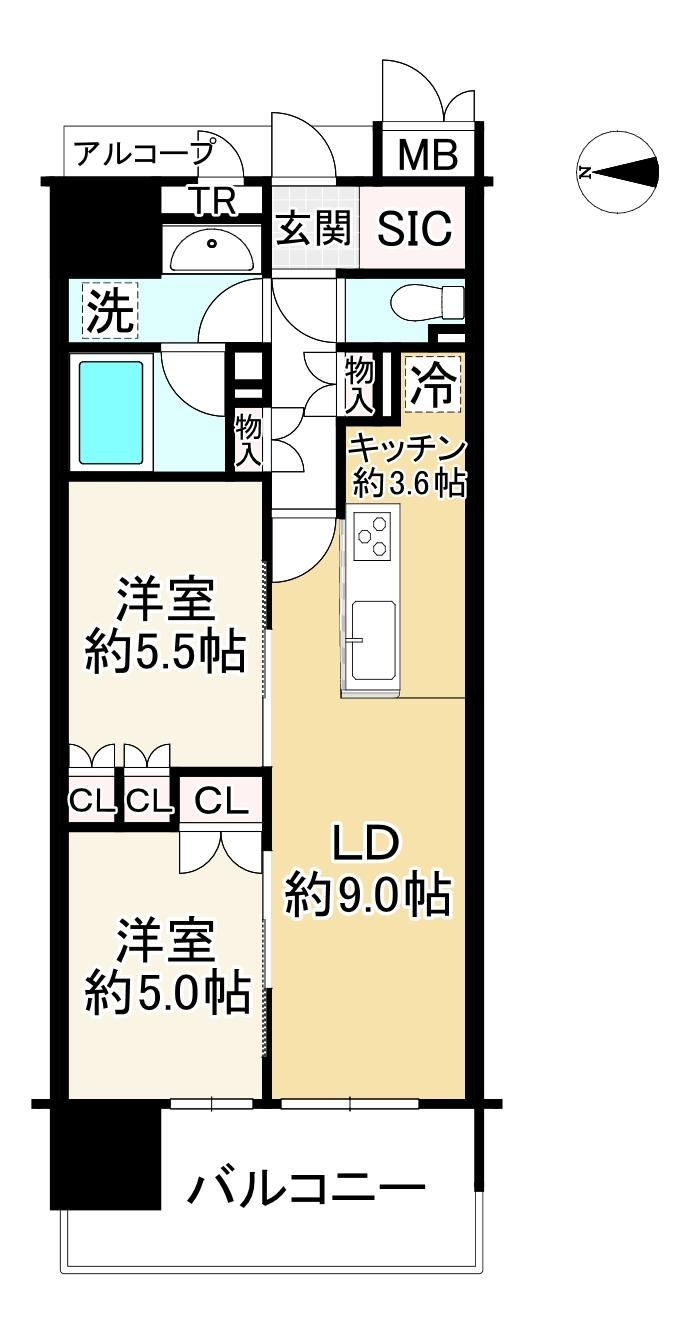 2LDK apartment in Asahi Ward, Osaka - Photo 1