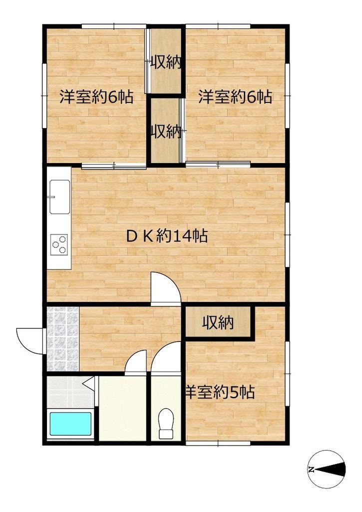 3DK house in Saeki Ward, Hiroshima - Photo 1