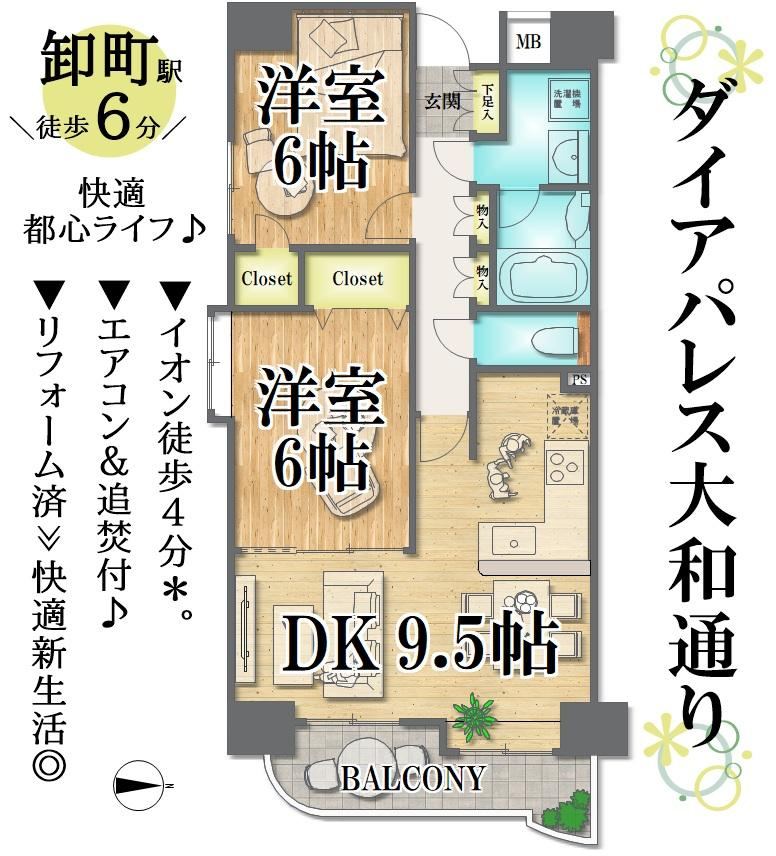 2LDK apartment in Wakabayashi Ward, Sendai, Miyagi - Photo 1