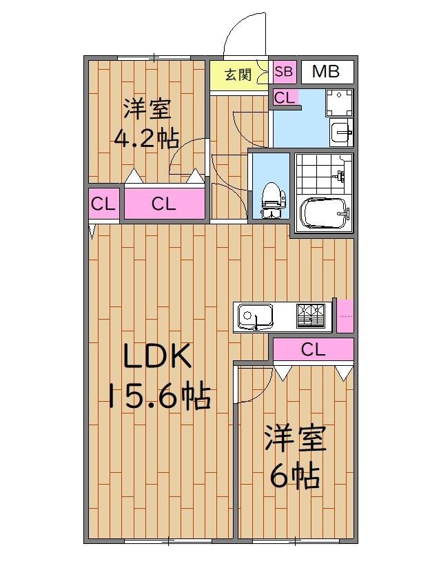 2LDK apartment in Higashisumiyoshi Ward, Osaka - Photo 1