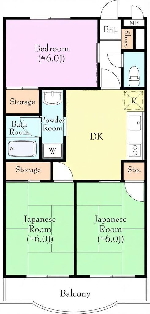 3DK apartment in Higashimurayama, Tokyo - Photo 1