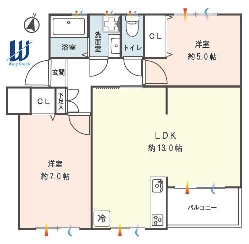 2LDK apartment in Kanagawa Ward, Yokohama, Kanagawa - Photo 1