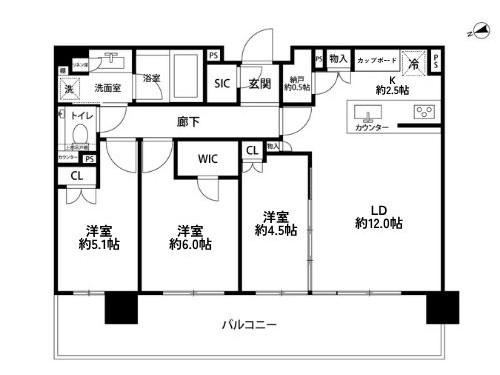 3LDK+S apartment in Koto Ward, Tokyo - Photo 1