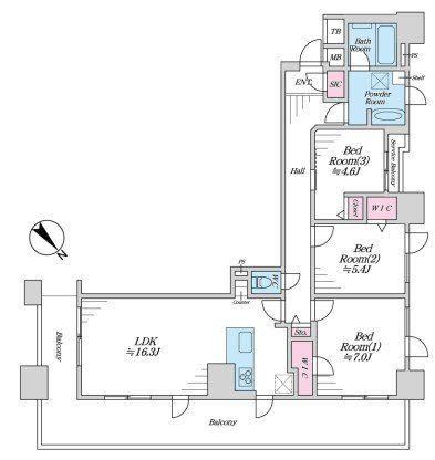 3LDK apartment in Isogo Ward, Yokohama, Kanagawa - Photo 1