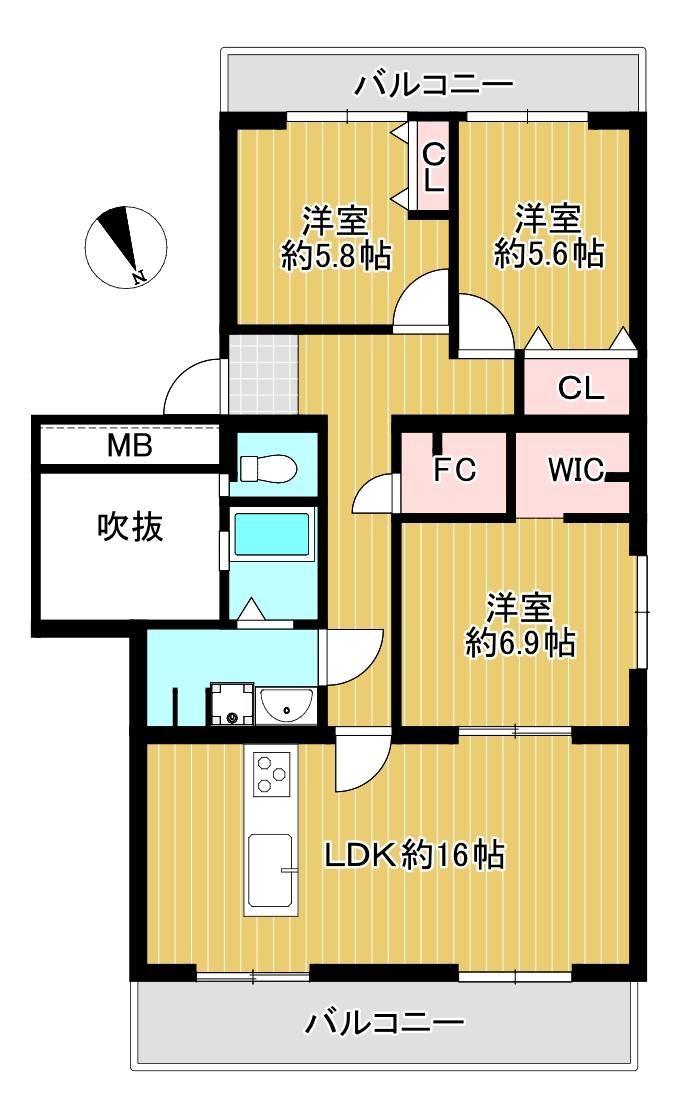 3LDK apartment in Suita, Osaka - Photo 1