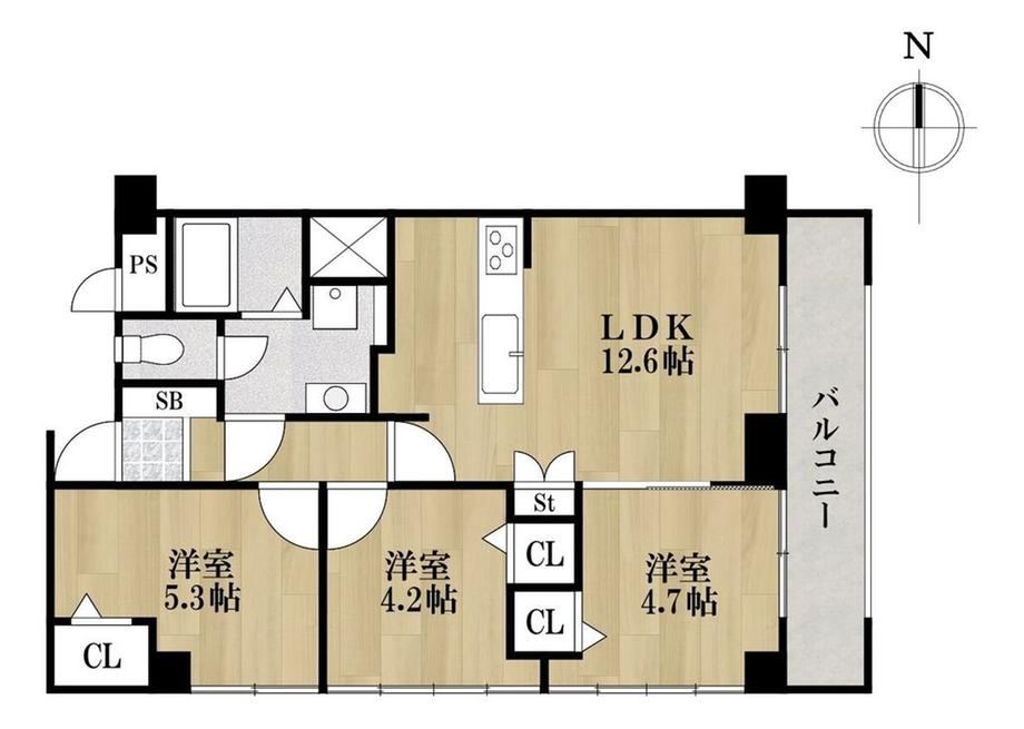 3LDK apartment in Atsuta Ward, Nagoya, Aichi - Photo 1