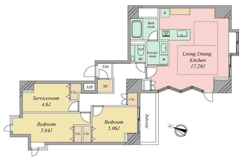 2LDK+S apartment in Bunkyo Ward, Tokyo - Photo 1