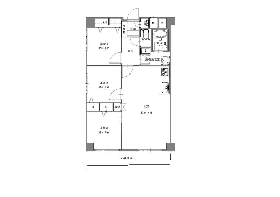 3LDK apartment in Toyonaka, Osaka - Photo 1