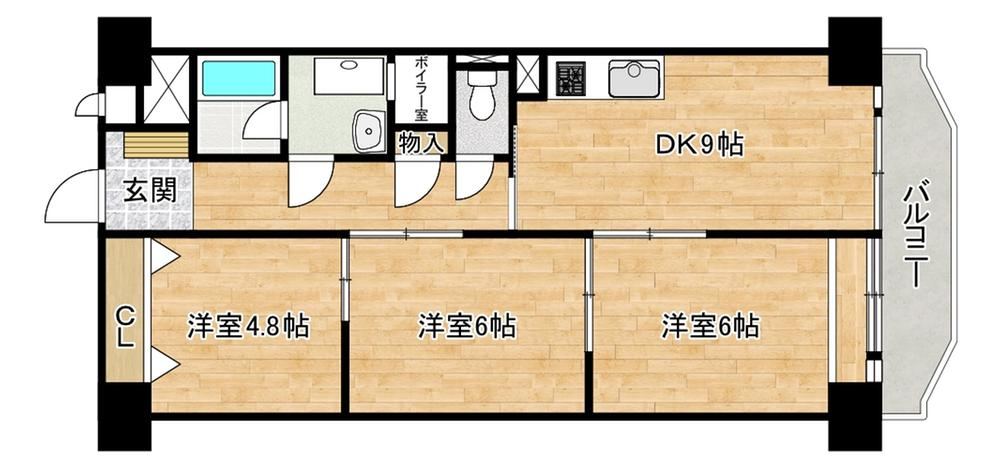 3DK apartment in Fushimi Ward, Kyoto - Photo 1