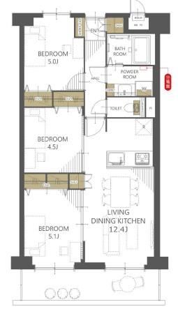 3LDK apartment in Konohana Ward, Osaka - Photo 1