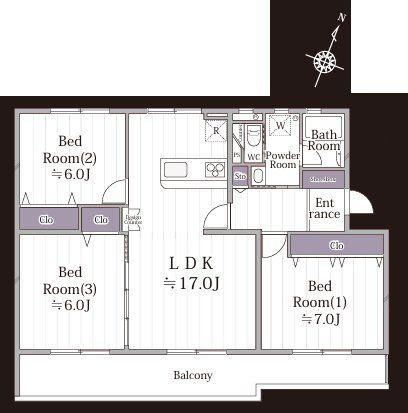 3LDK apartment in Isogo Ward, Yokohama, Kanagawa - Photo 1