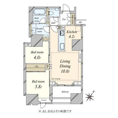 2LDK apartment in Chuo Ward, Tokyo - Photo 1