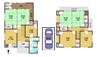 7DK house in Oyamazaki, Otokuni District
