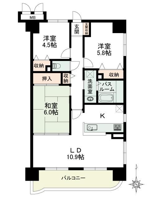 3LDK apartment in Koriyama, Fukushima - Photo 1