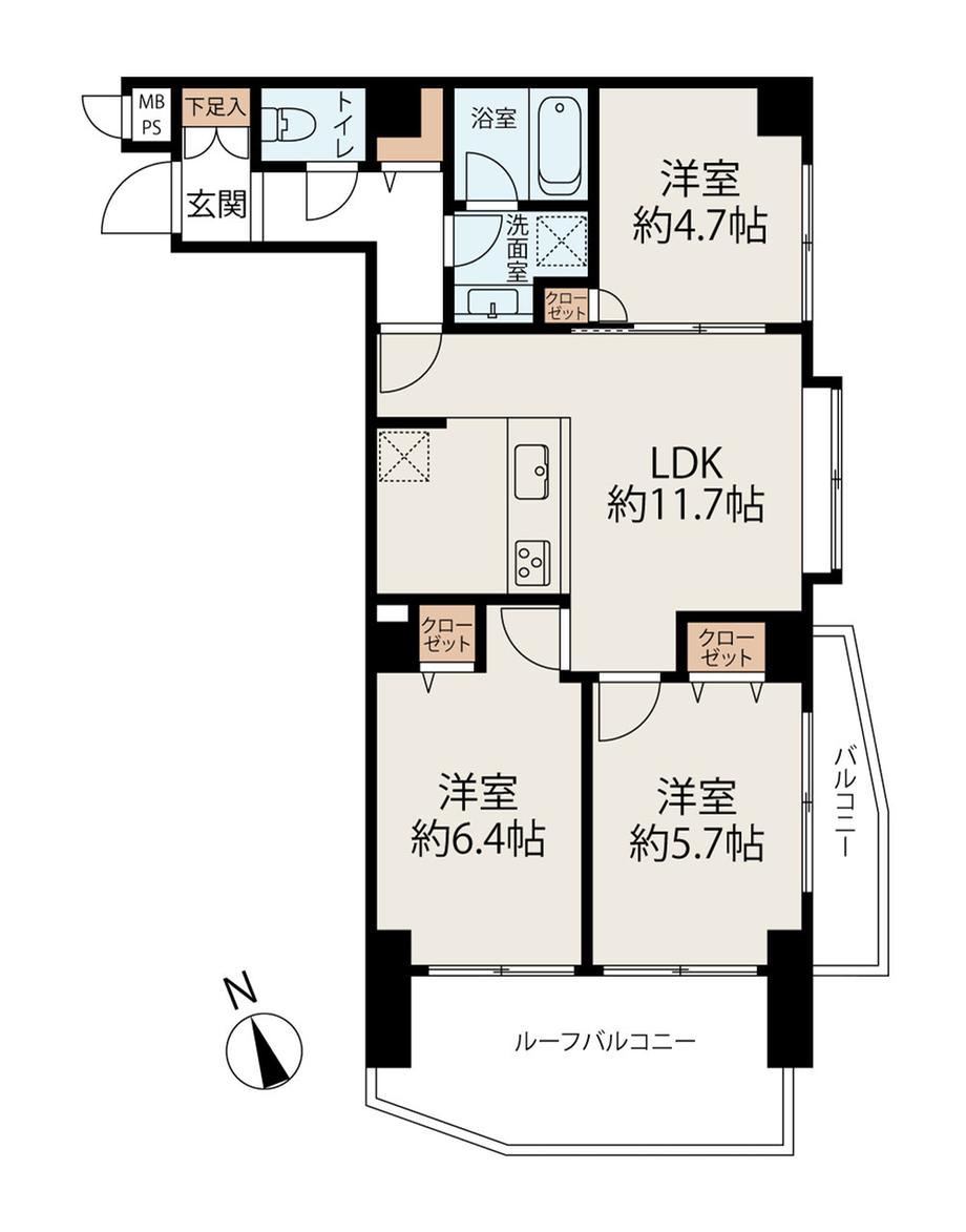 3LDK apartment in Midori Ward, Yokohama, Kanagawa - Photo 1