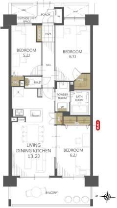 3LDK apartment in Koto Ward, Tokyo - Photo 1