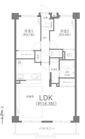 2LDK apartment in Chigasaki, Kanagawa - Photo 1