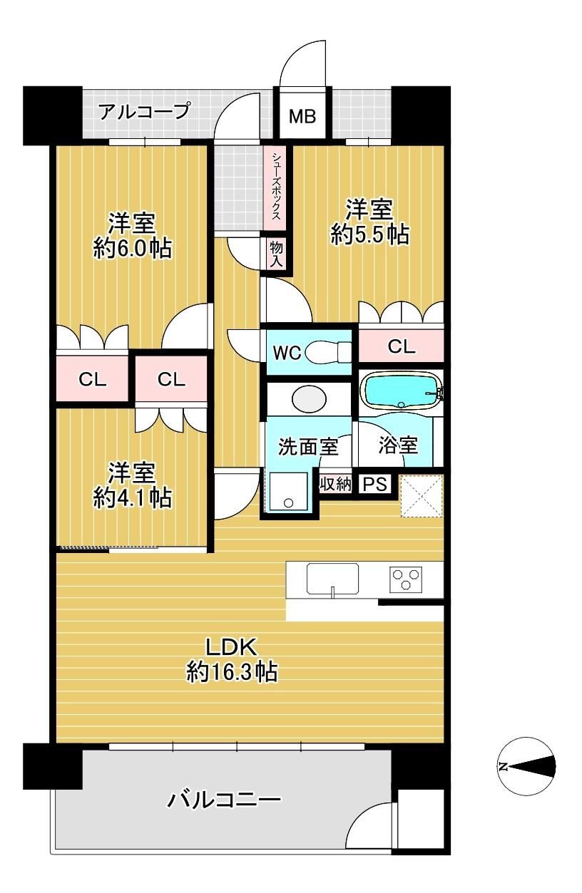 3LDK apartment in Higashiosaka, Osaka - Photo 1