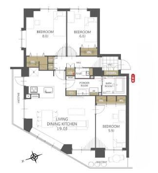 3LDK apartment in Shiroishi Ward, Sapporo, Hokkaido - Photo 1