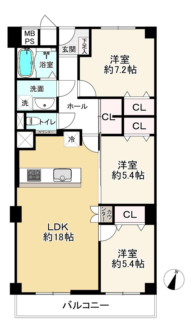 3LDK apartment in Mino, Osaka - Photo 1