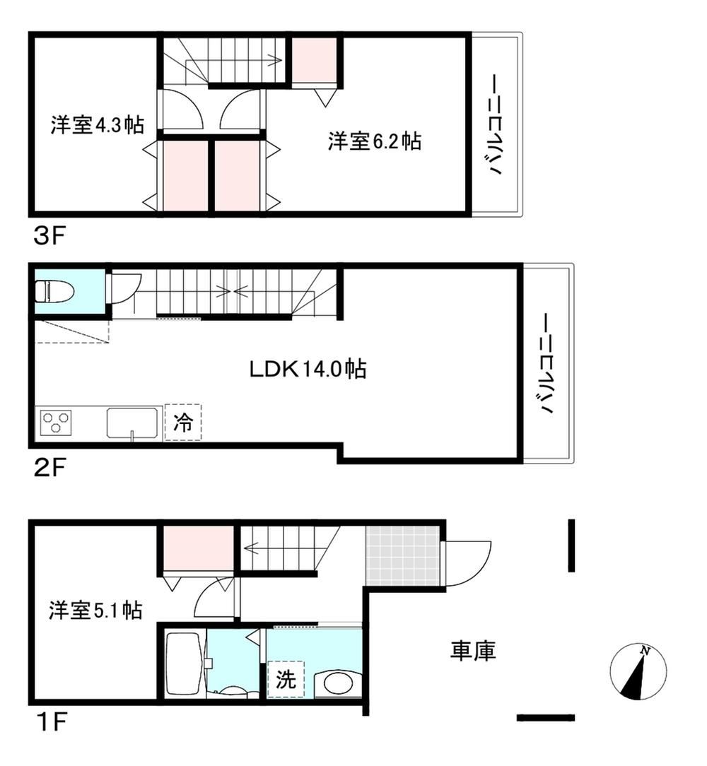 3LDK house in Kanagawa Ward, Yokohama, Kanagawa - Photo 1