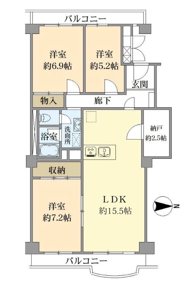 3LDK+S apartment in Matsudo, Chiba - Photo 1