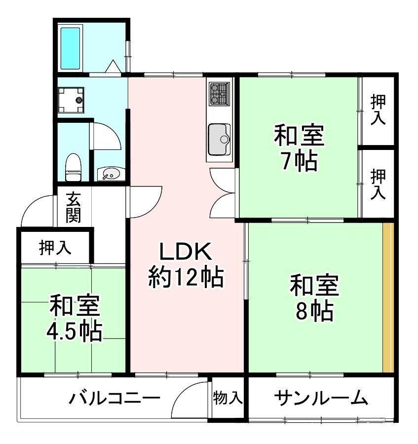 3LDK apartment in Suma Ward, Kobe, Hyogo - Photo 1
