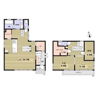 2LDK+S house in Toyoake