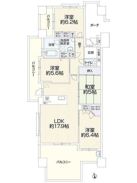 4LDK apartment in Nakagawa, Fukuoka - Photo 1