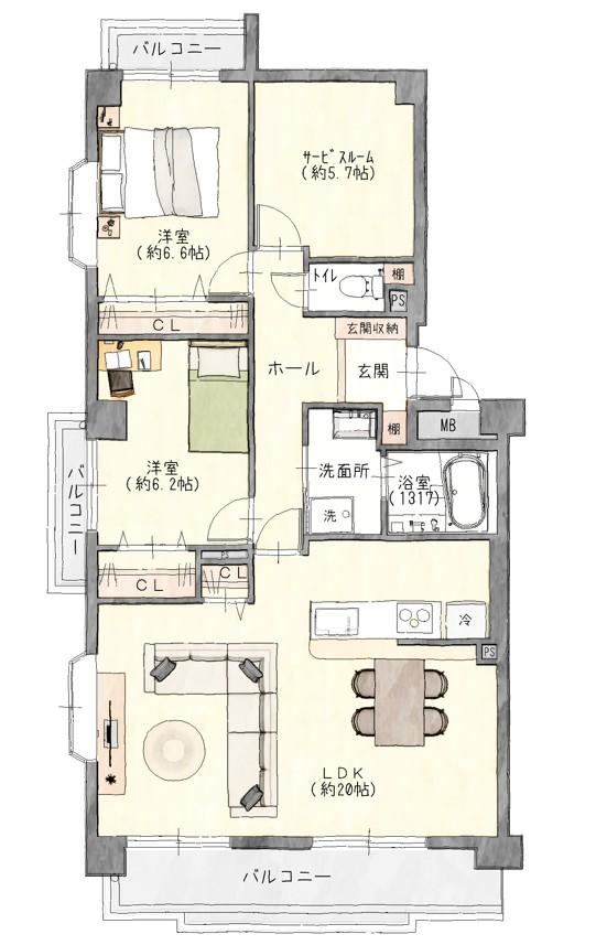 3LDK apartment in Oharu, Ama District, Aichi - Photo 1