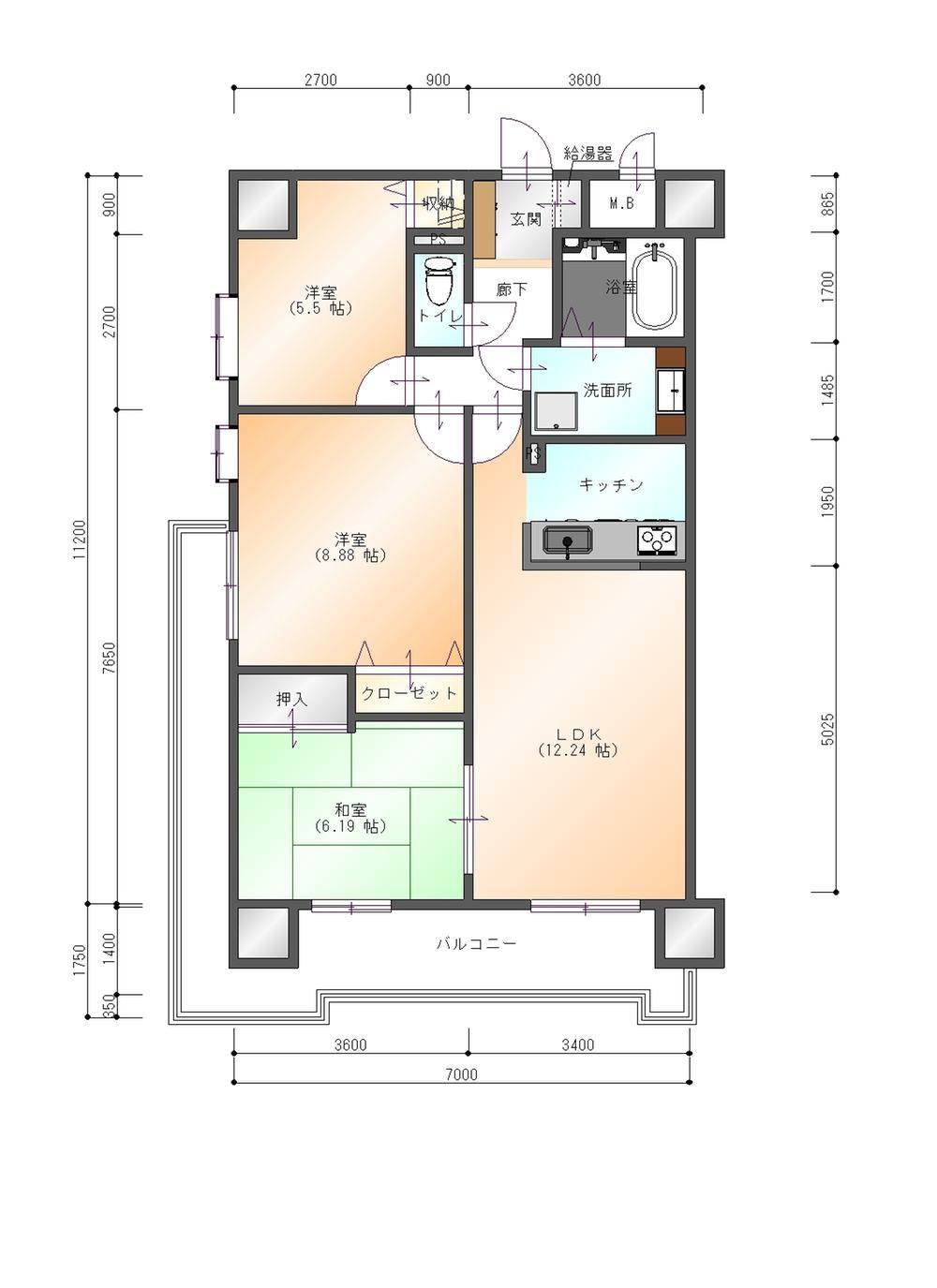 3LDK apartment in Morioka, Iwate - Photo 1